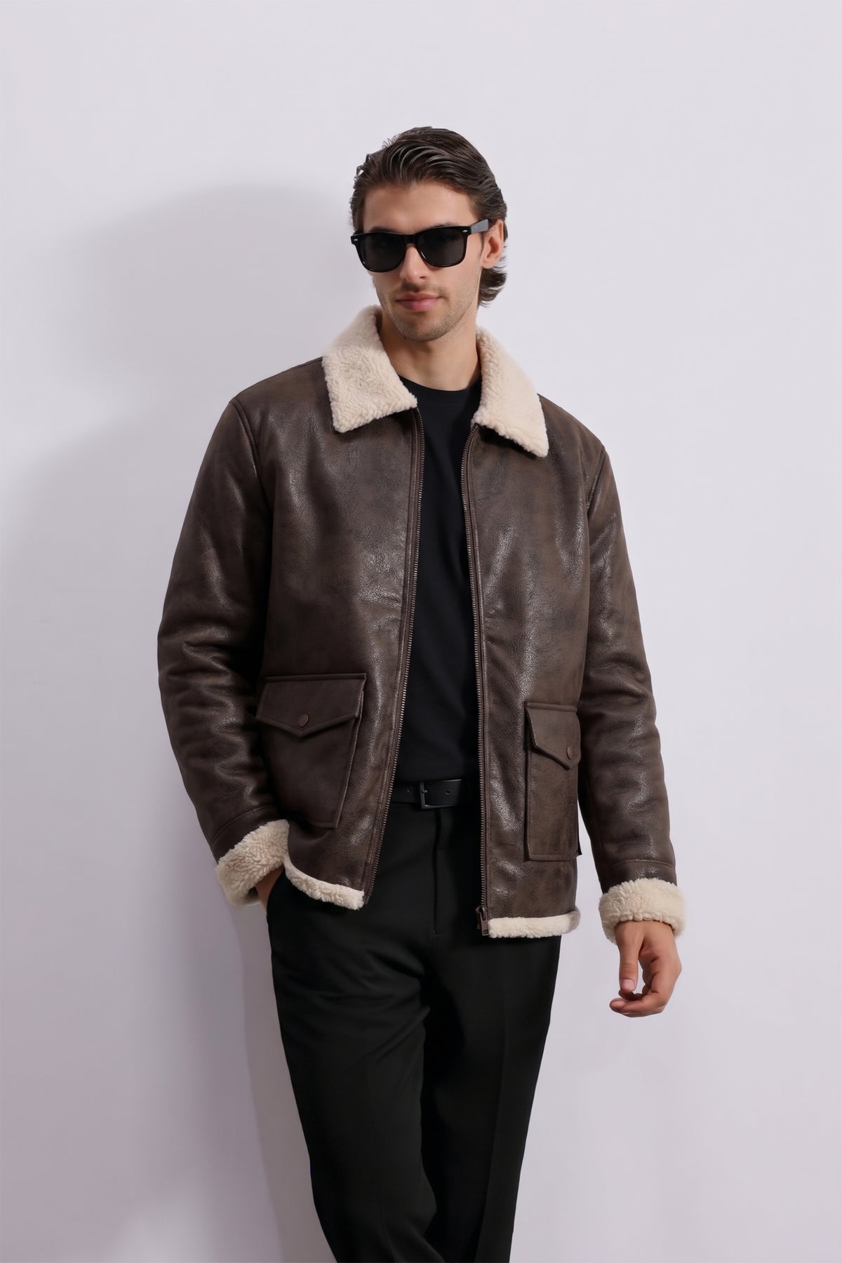 Vanguard Leather Aviator Jacket