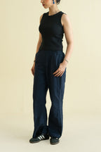 Women's Ribbed Vest - Black