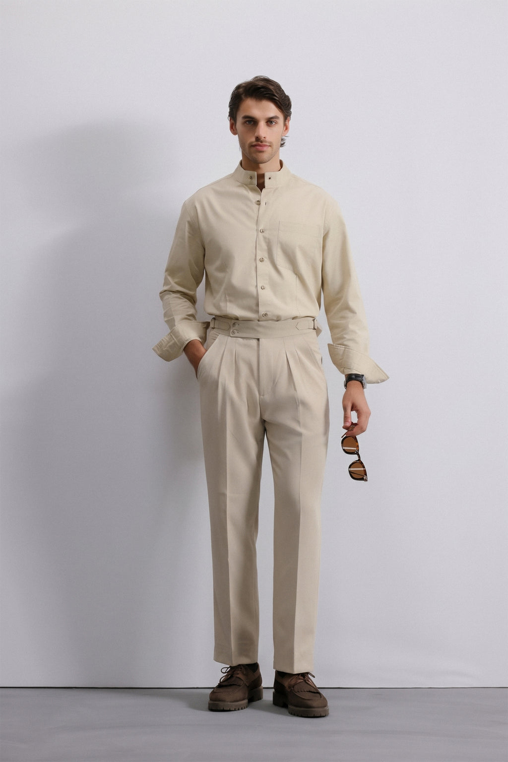 Mandarin Linen Shirt