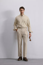 Mandarin Linen Shirt