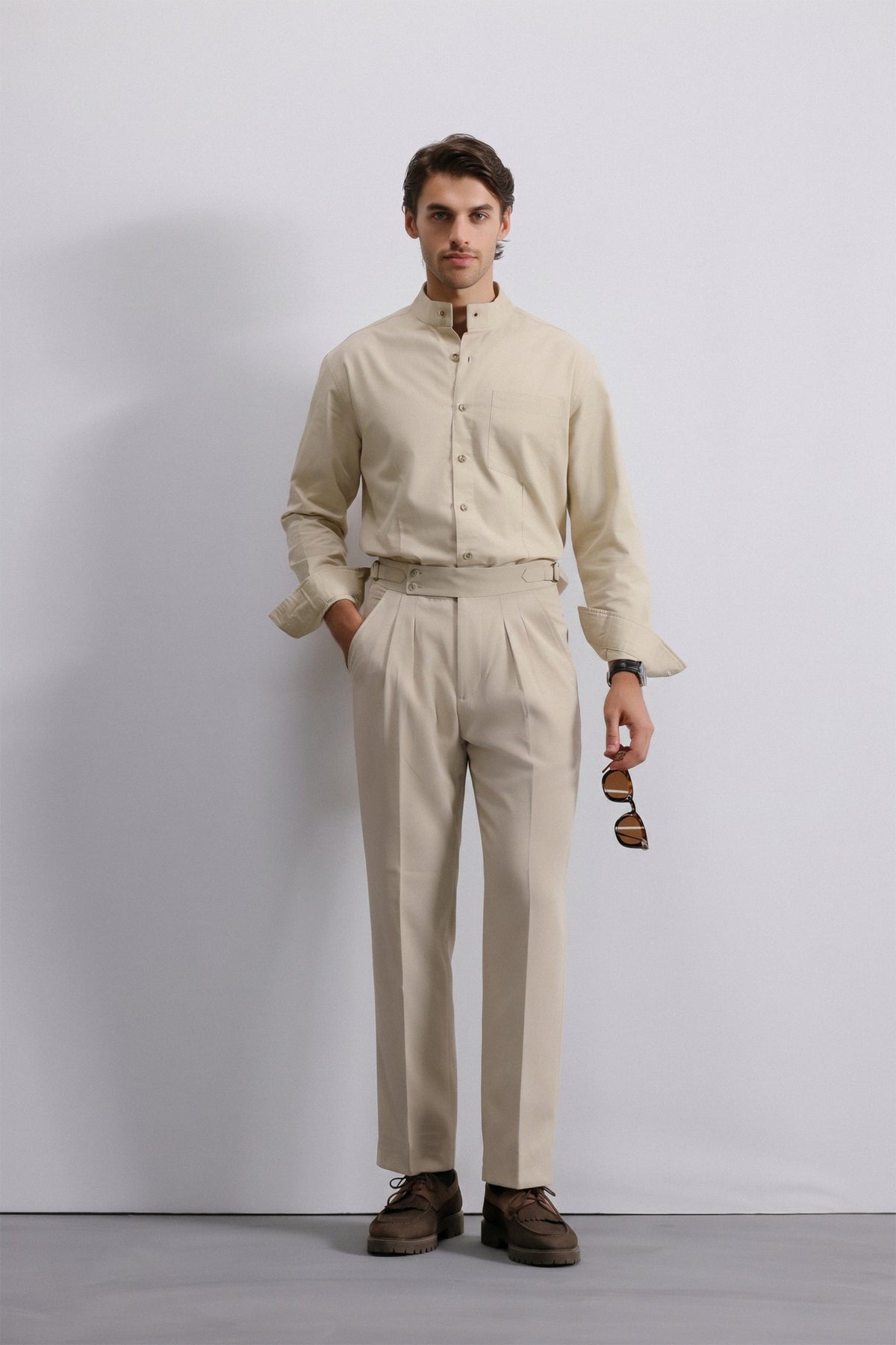 Mandarin Linen Shirt