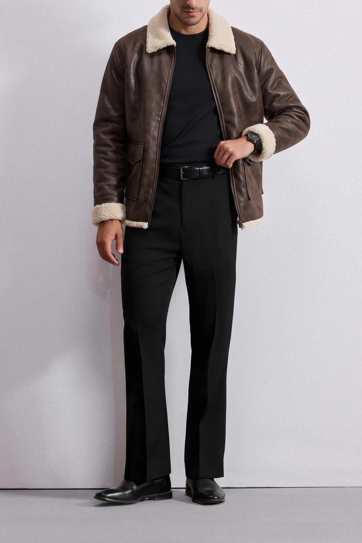 Vanguard Leather Aviator Jacket
