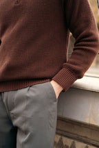 Quarter Zip Knit Sweater (MKZ-03)