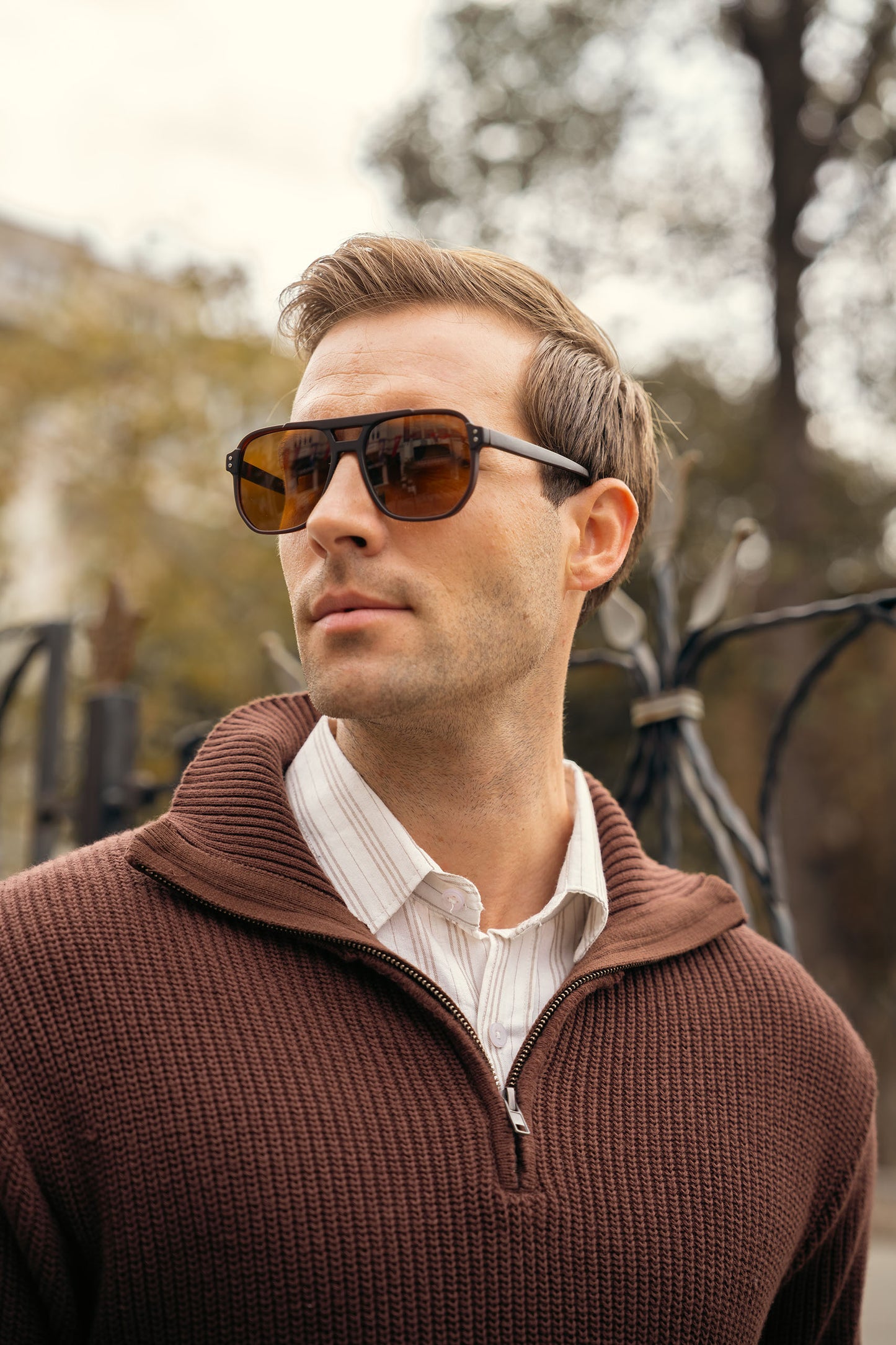 Quarter Zip Knit Sweater (MKZ-03)