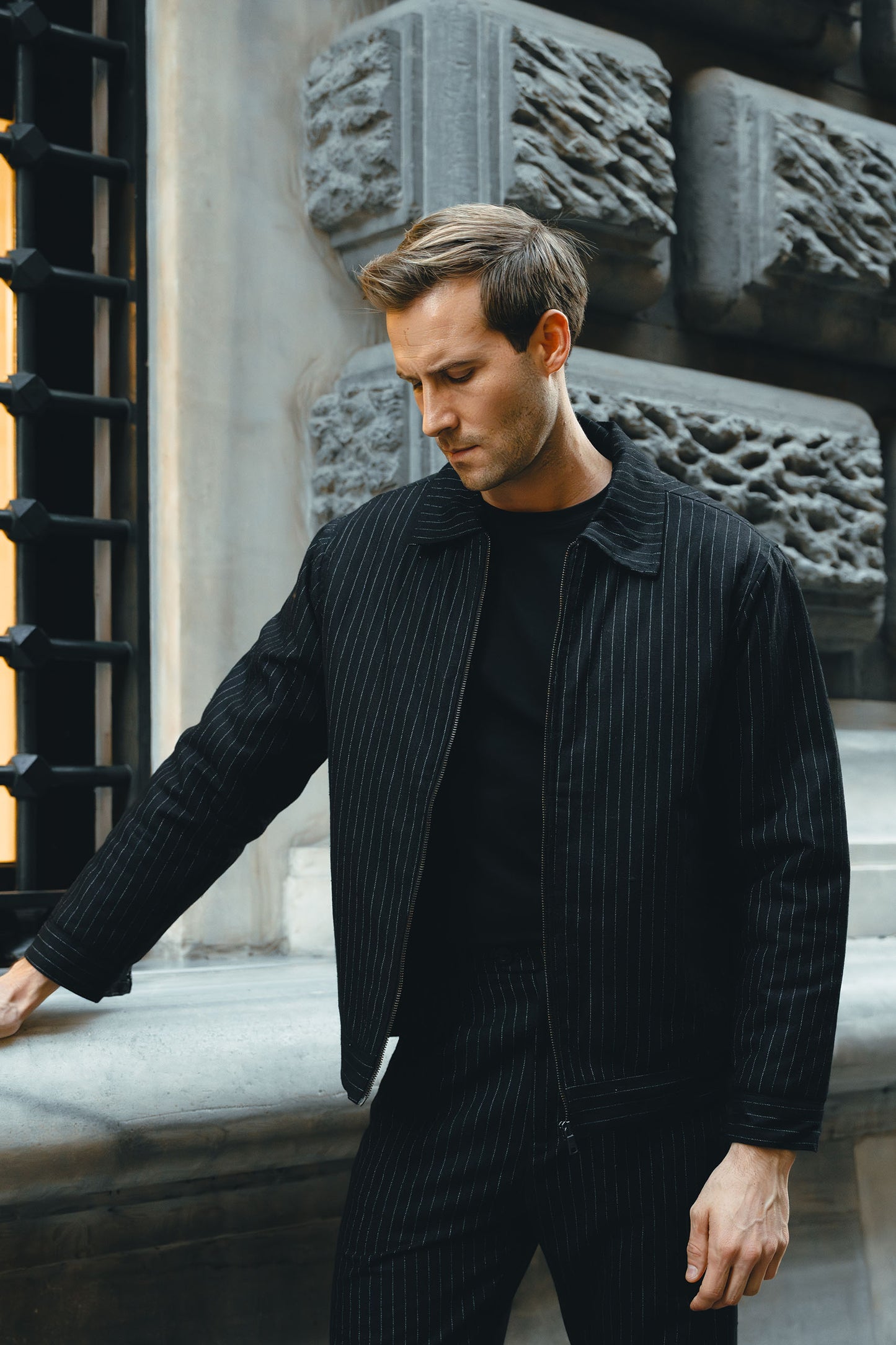 Pinstripe Wool Jacket (MWJ-07)