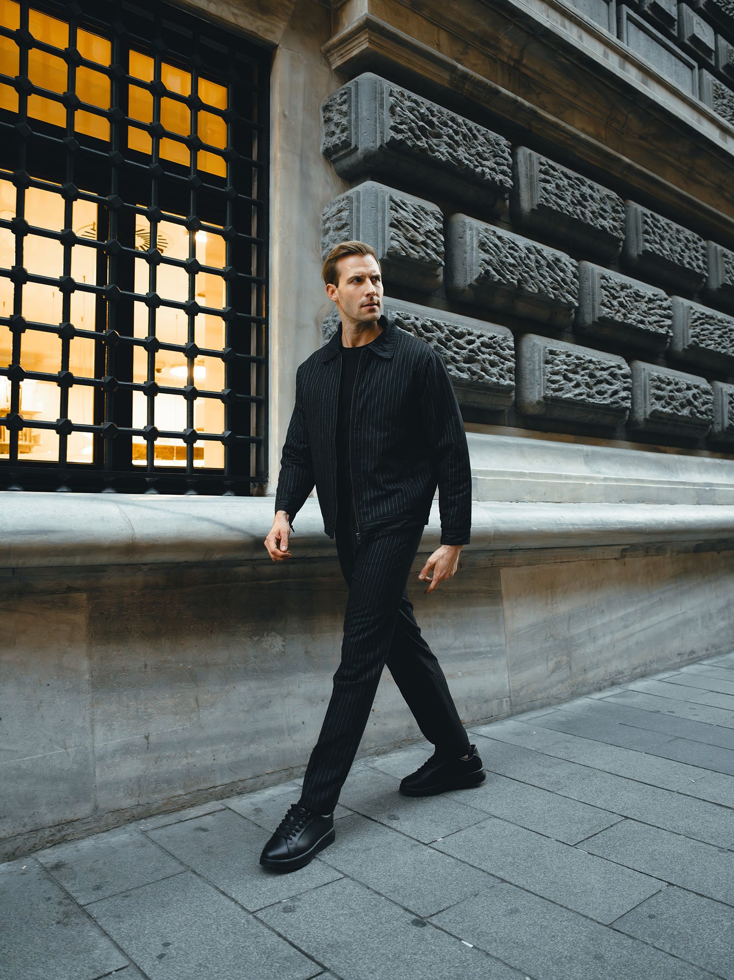 Pinstripe Wool Jacket (MWJ-07)