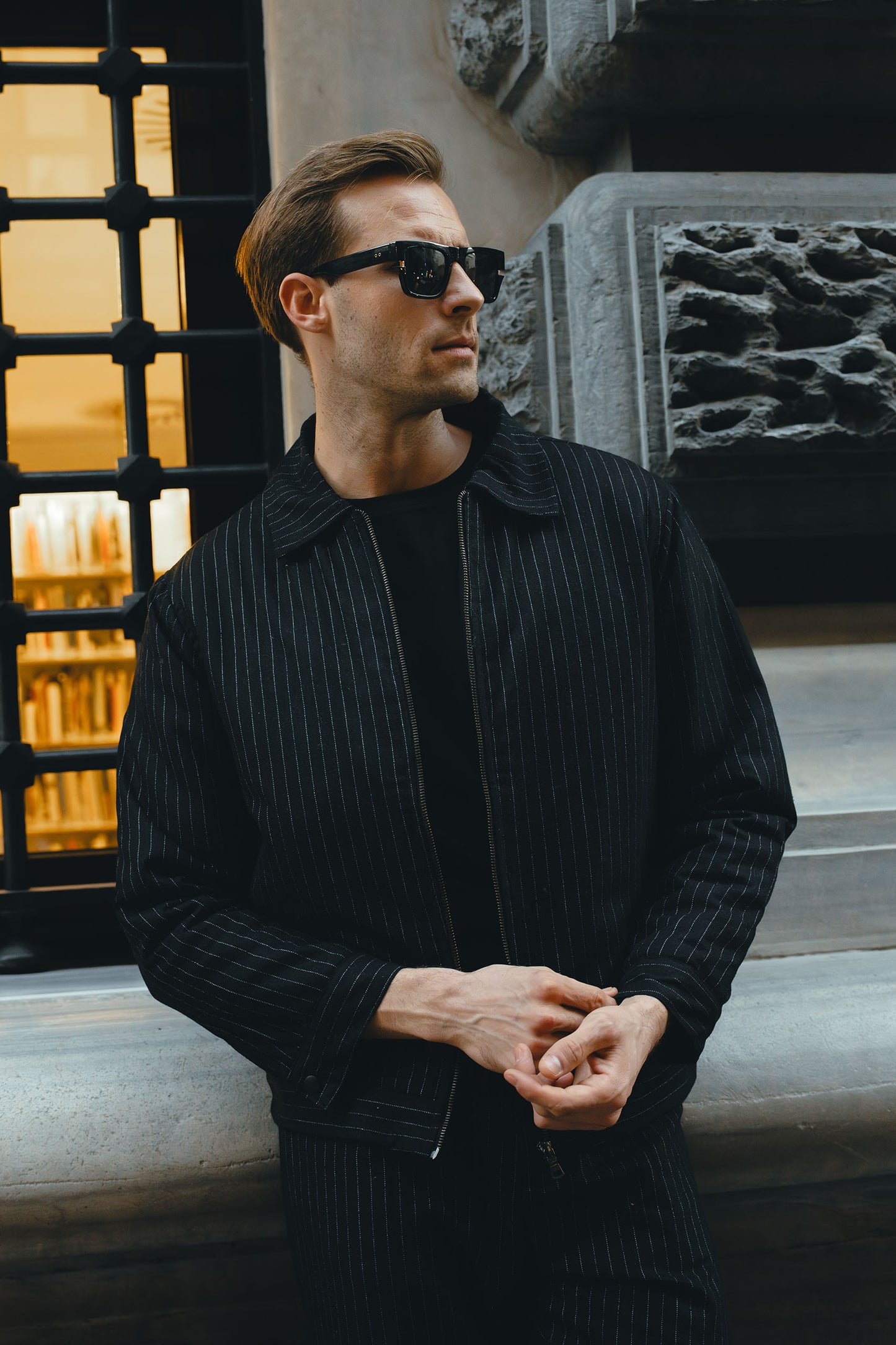 Pinstripe Wool Jacket (MWJ-07)