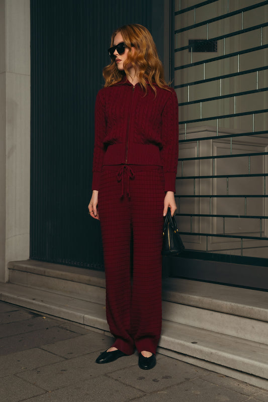 Waffle Knit Straight Trouser (WKT-04)