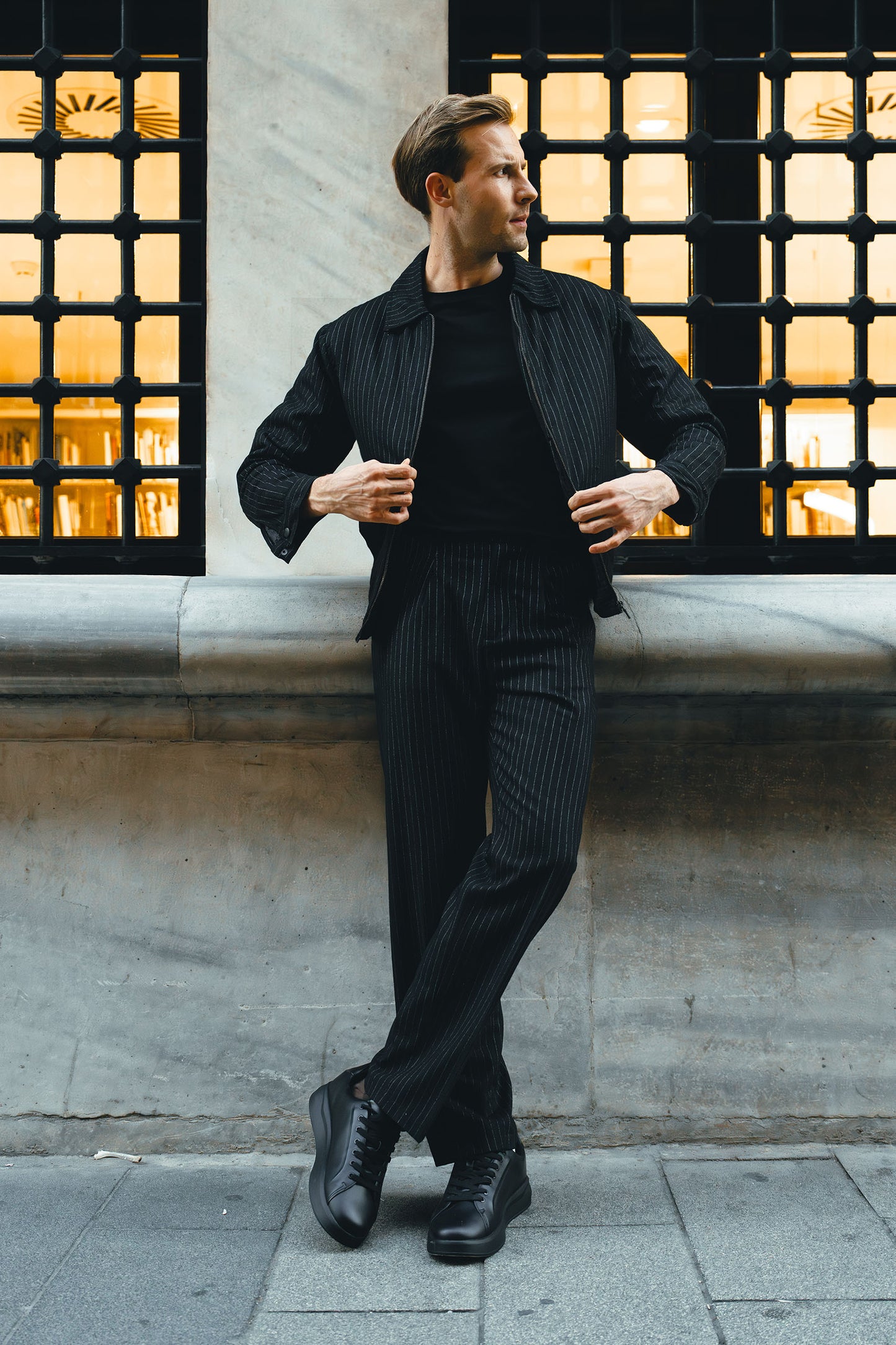 Pinstripe Wool Jacket (MWJ-07)