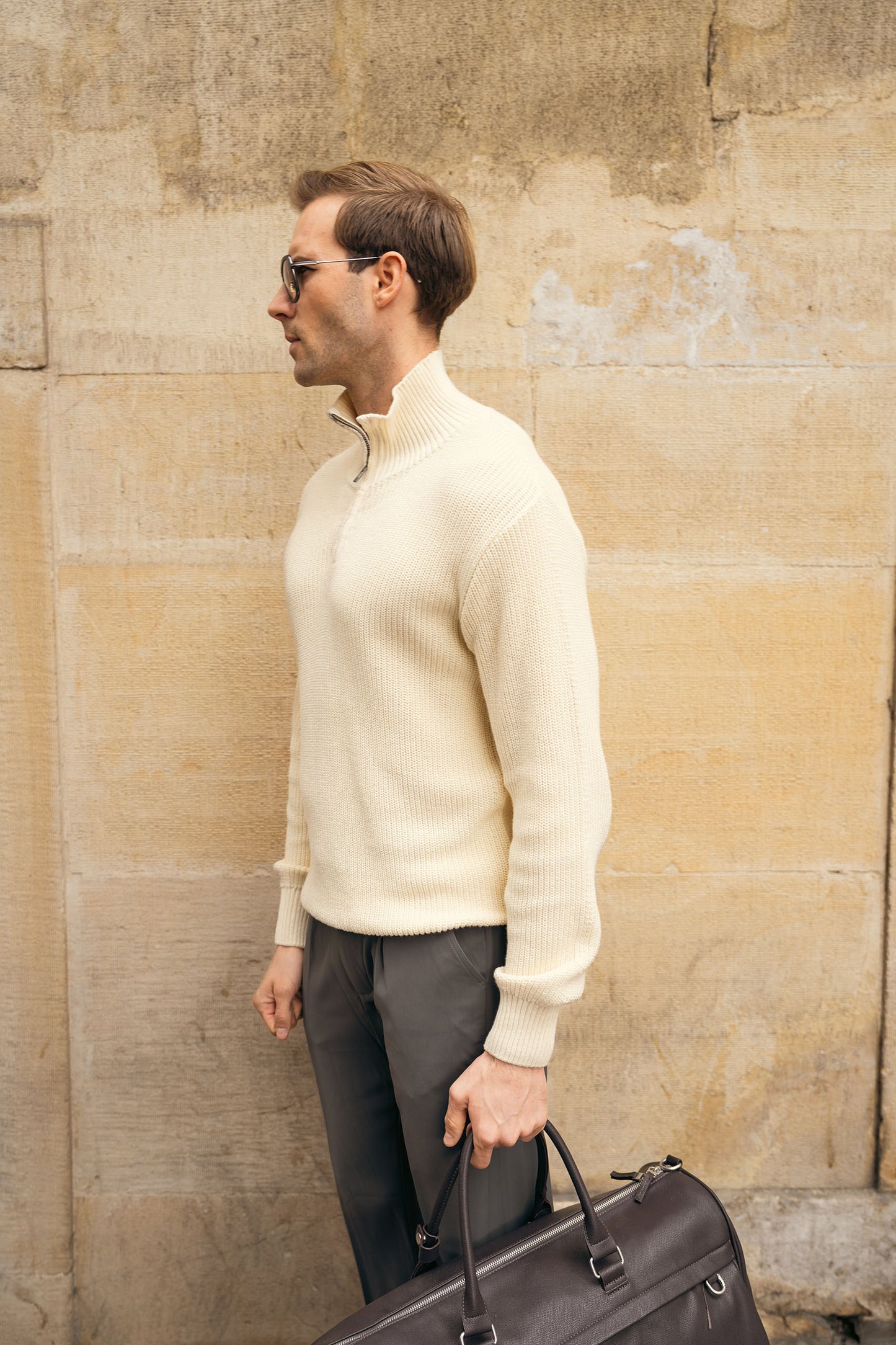 Quarter Zip Knit Sweater (MKZ-02)