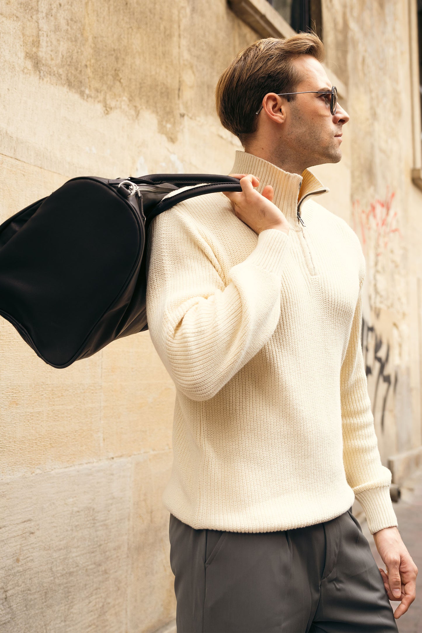 Quarter Zip Knit Sweater (MKZ-02)