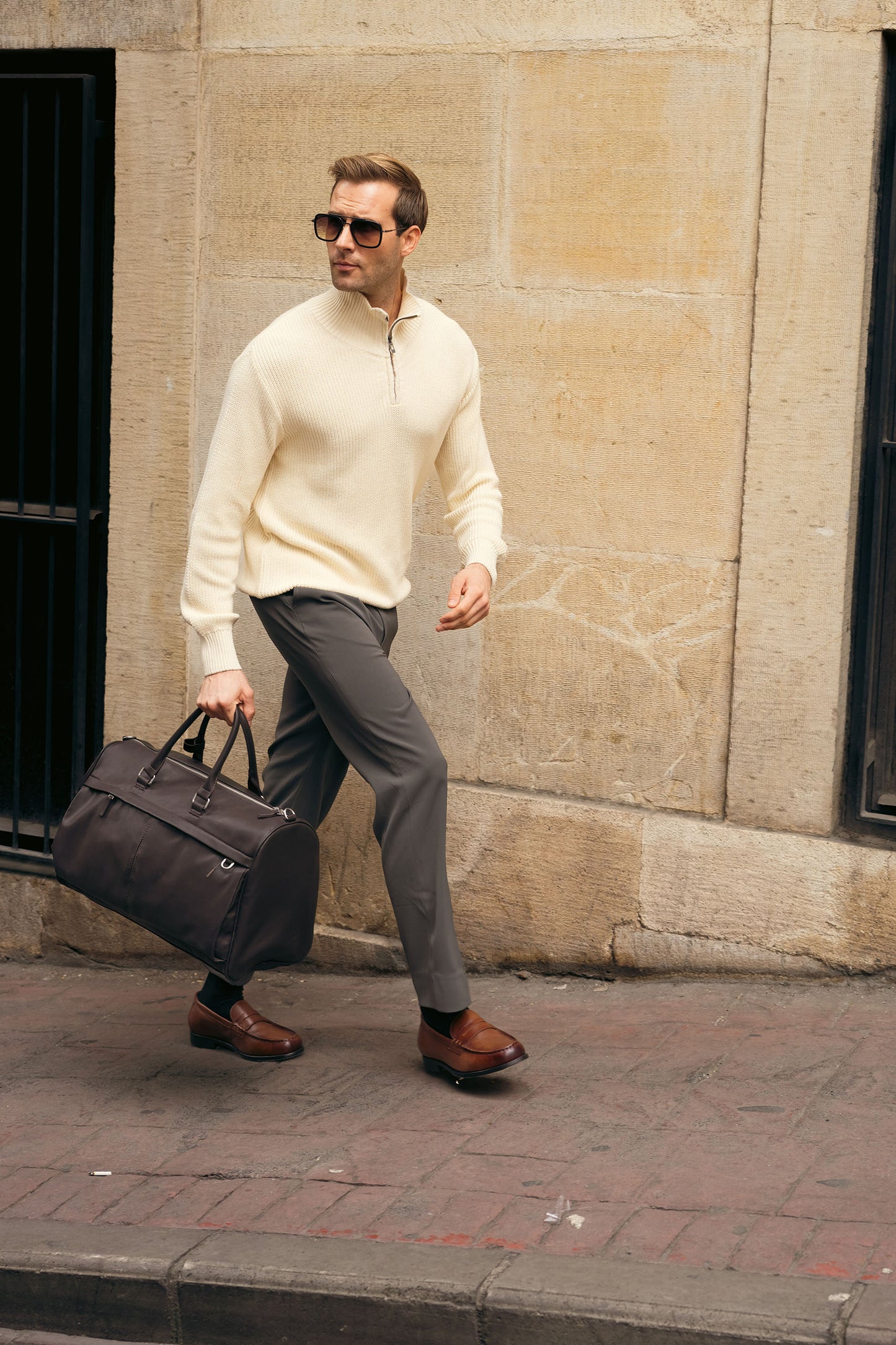 Quarter Zip Knit Sweater (MKZ-02)