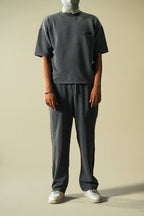 Acid Washed Cropped Heavyweight T-Shirt