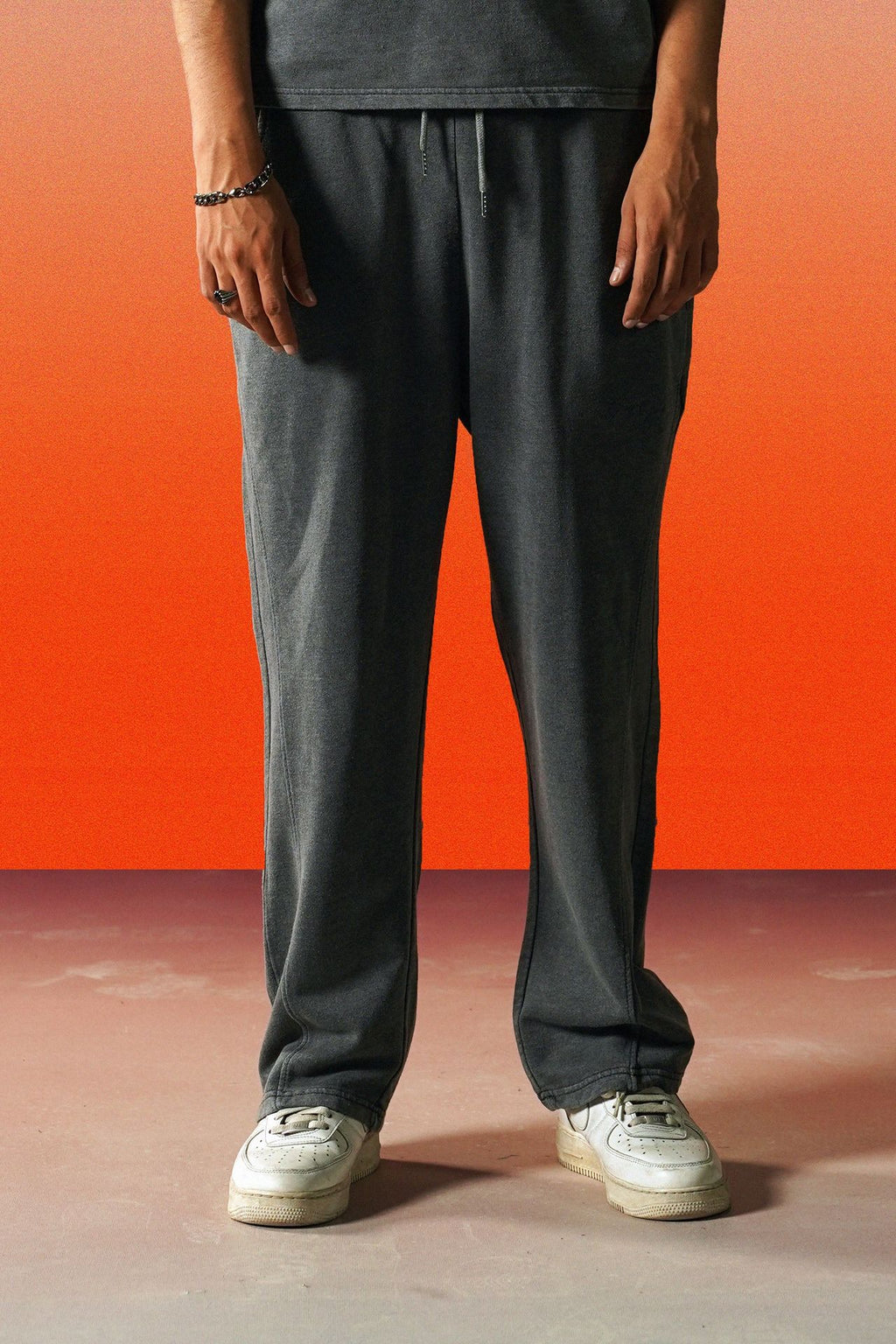 Acid Washed Relaxed Fit Trouser