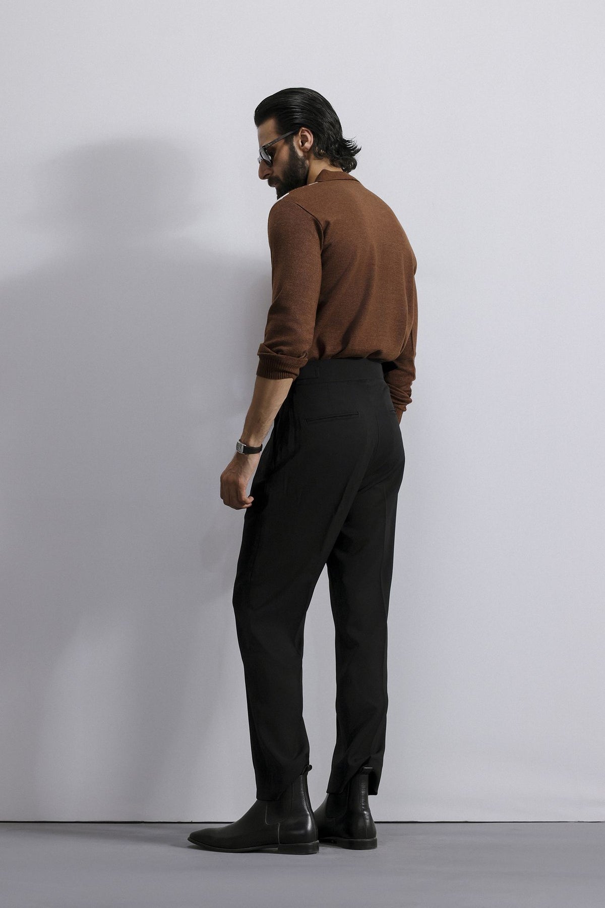 Argyle Knit Polo Sweater