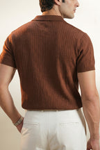 Rib Knit Polo Shirt (MKP-09)