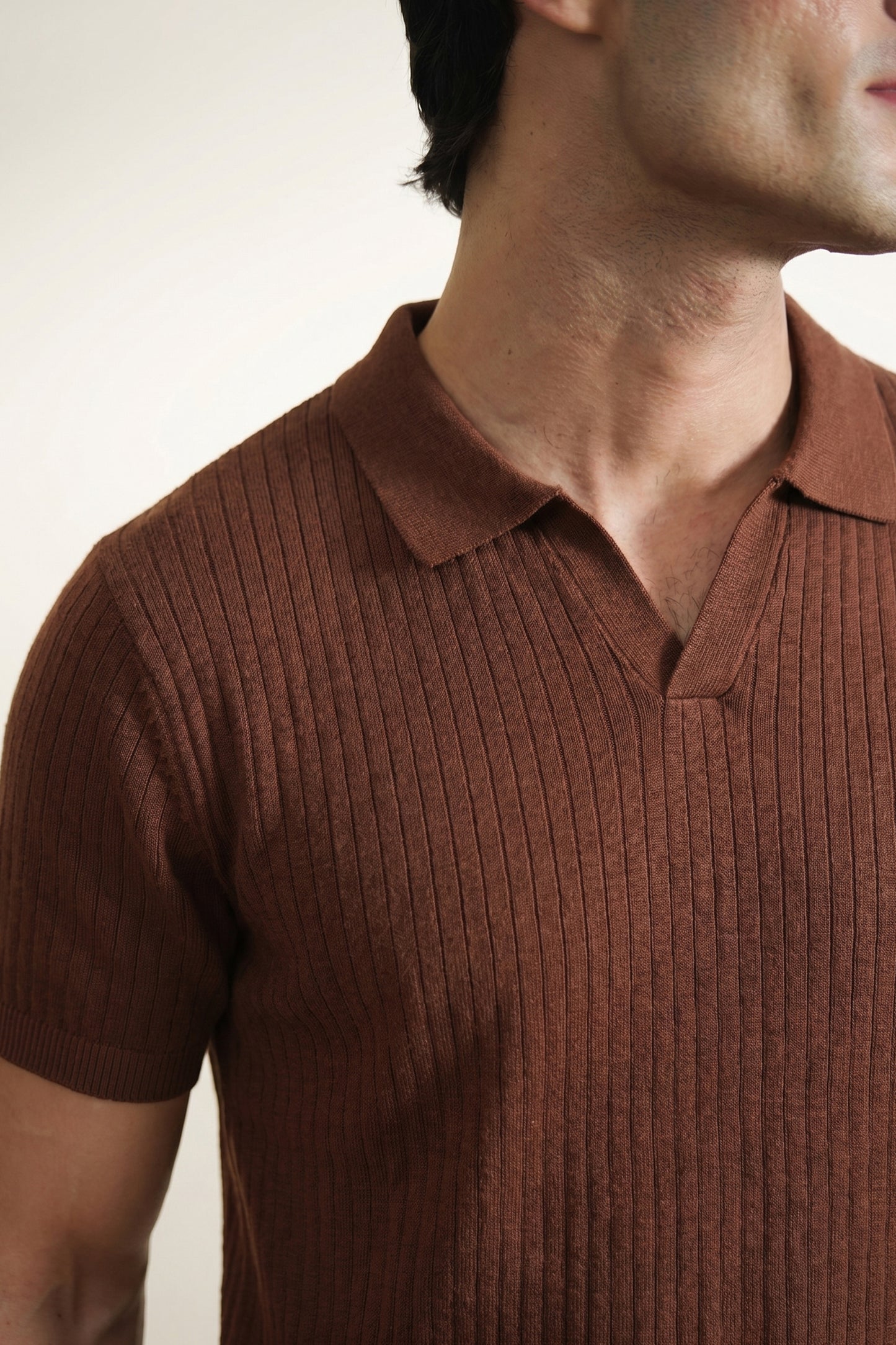 Rib Knit Polo Shirt (MKP-09)