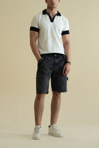 Black Denim Carpenter Shorts