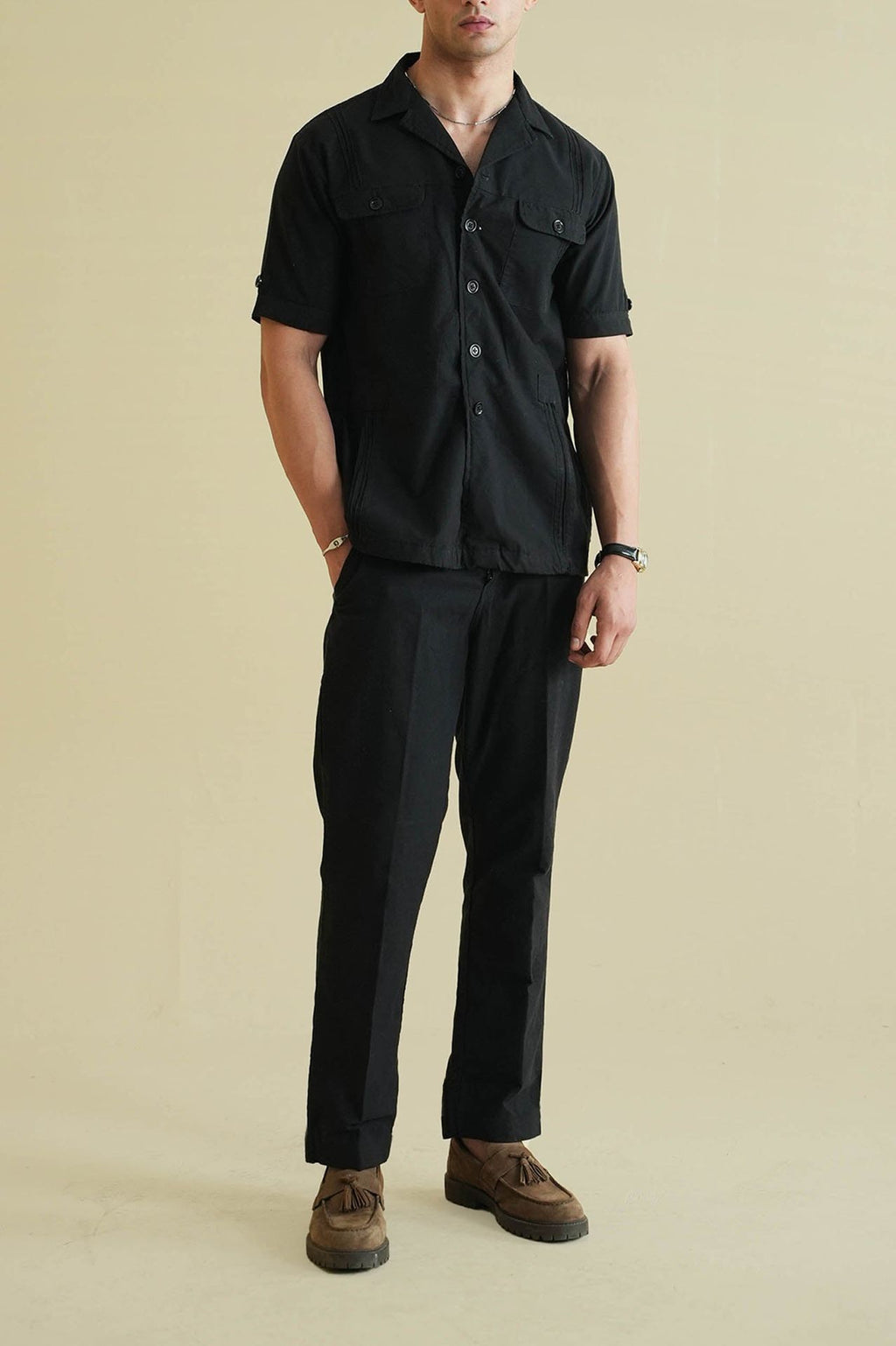 Black Linen Pant
