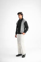 Black & Grey Polo Sweater