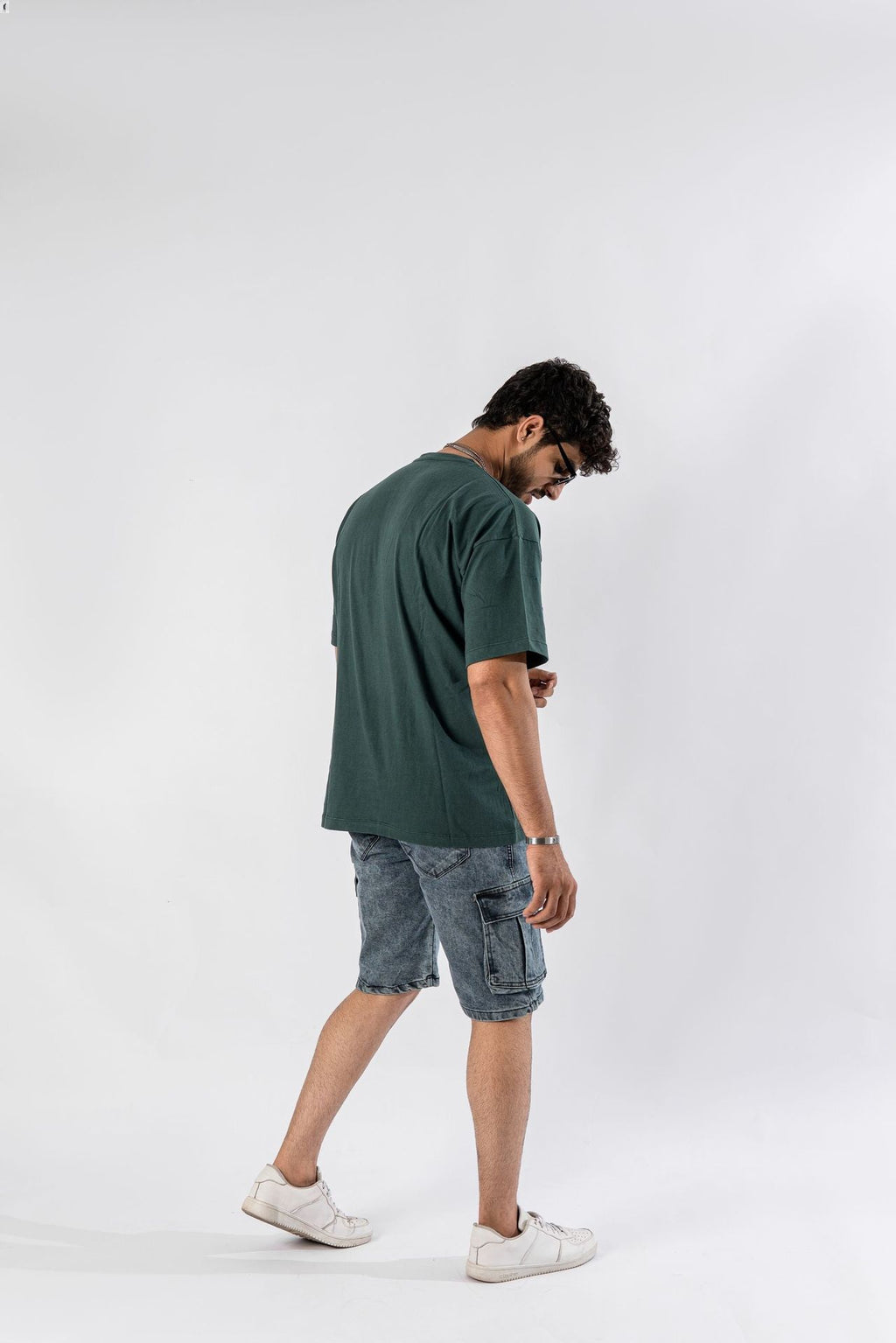 Blue Denim Cargo Shorts