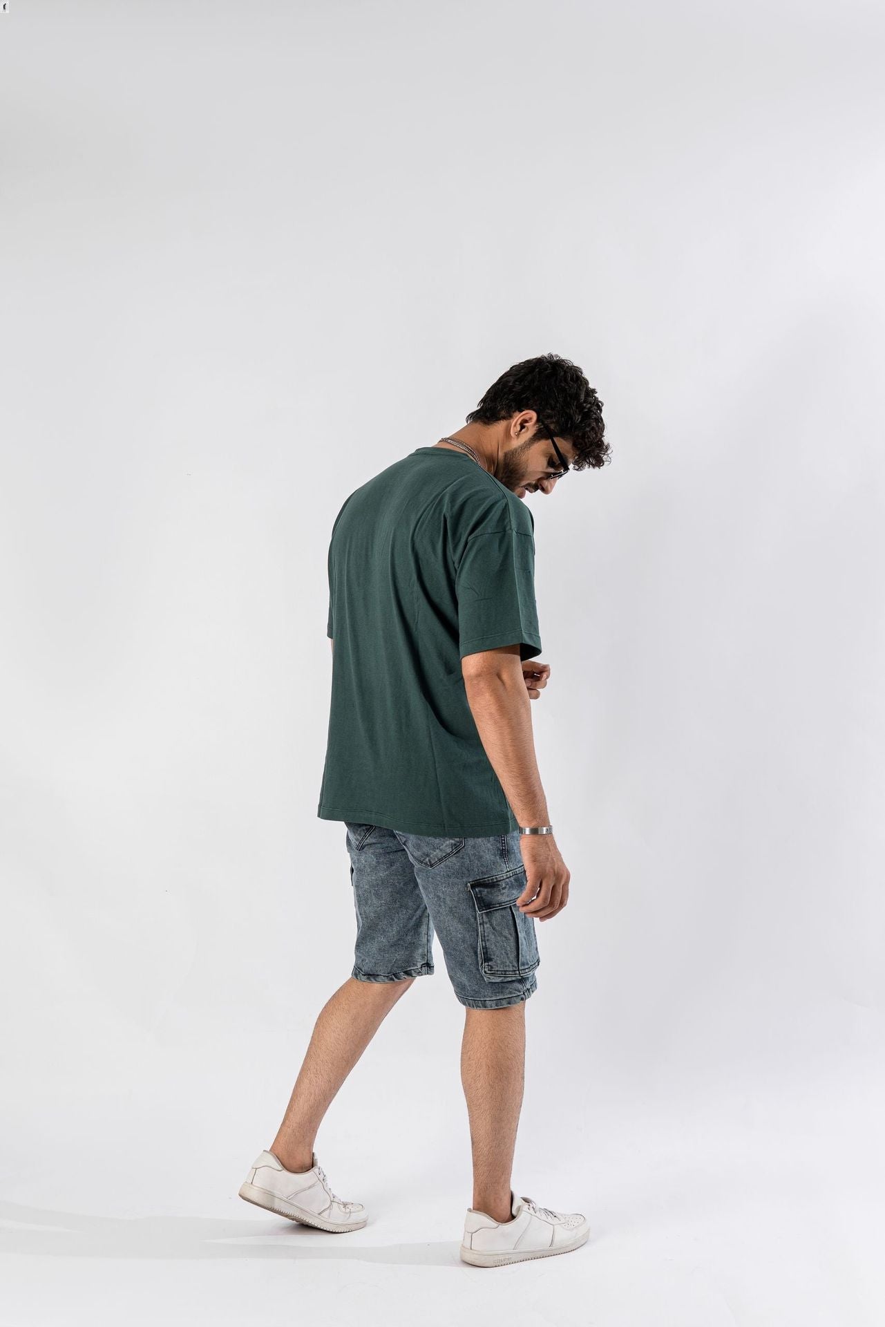 Blue Denim Cargo Shorts
