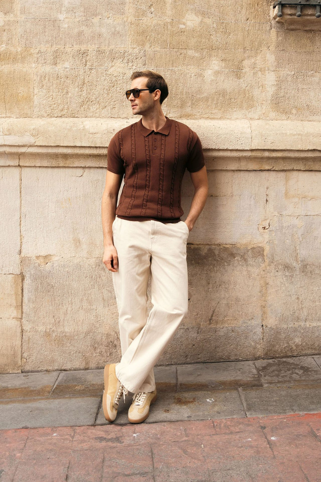 Cable Knit Polo Shirt (MKP-01)