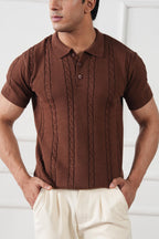 Cable Knit Polo Shirt (MKP-01)