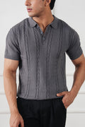 Cable Knit Polo Shirt (MKP-02)