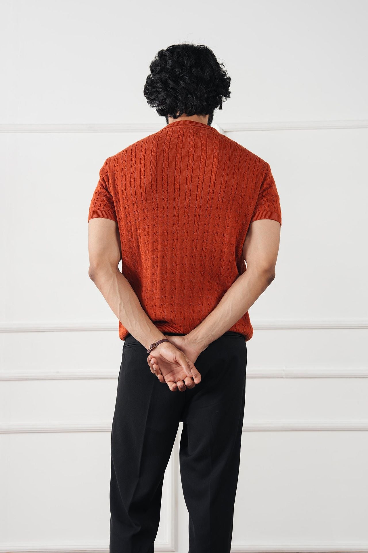 Cable Knit Polo Shirt (MKP-05)