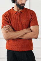 Cable Knit Polo Shirt (MKP-05)