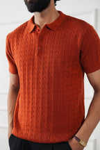 Cable Knit Polo Shirt (MKP-05)