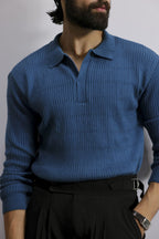 Cable Knit Polo Sweater