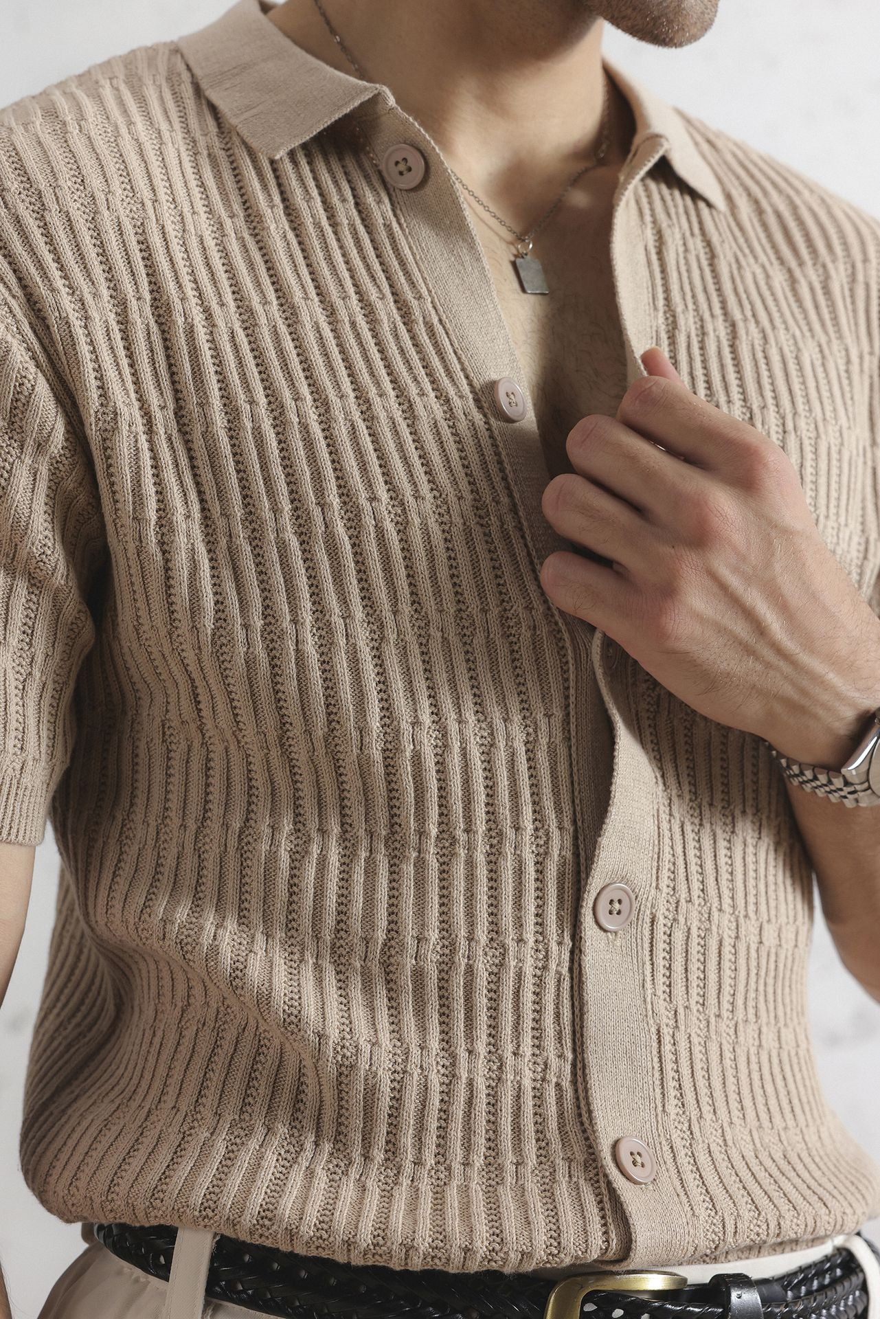 Cable Knit Shirt (MKB-02)