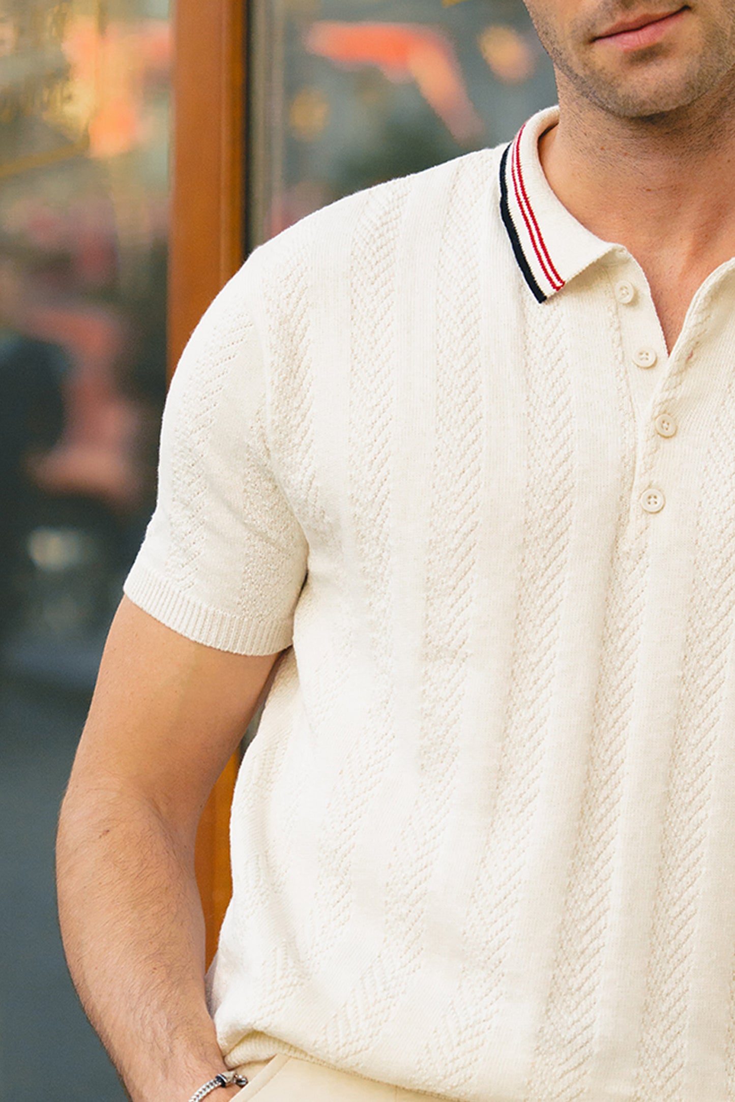 Textured Knit Polo Shirt (MKP-16)