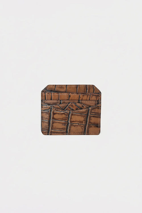 Croc Textured Leather Cardholder (LW-20)