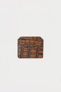 Croc Textured Leather Cardholder (LW-20)