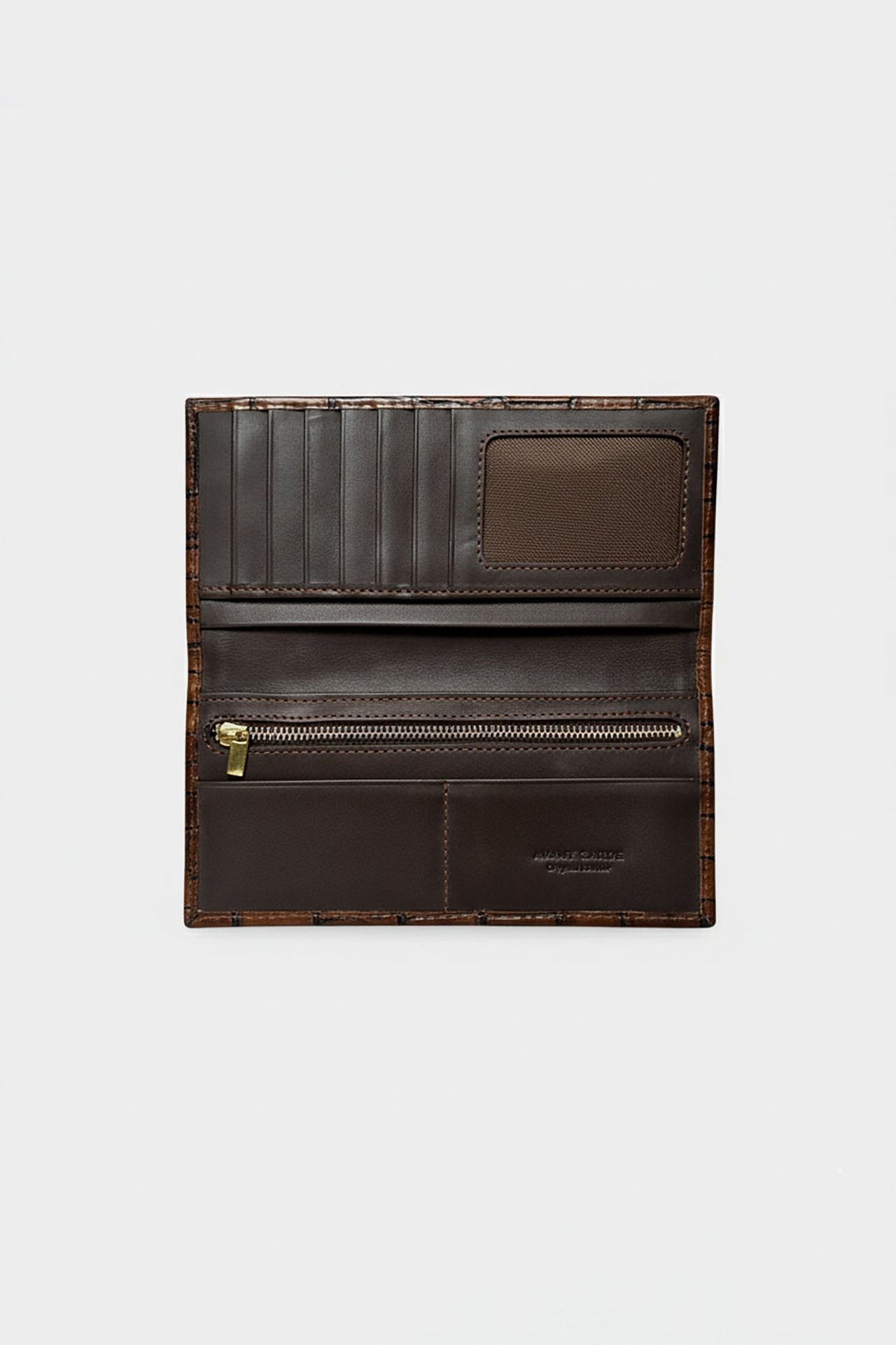 Croc Textured Leather Long Wallet (LW-01)