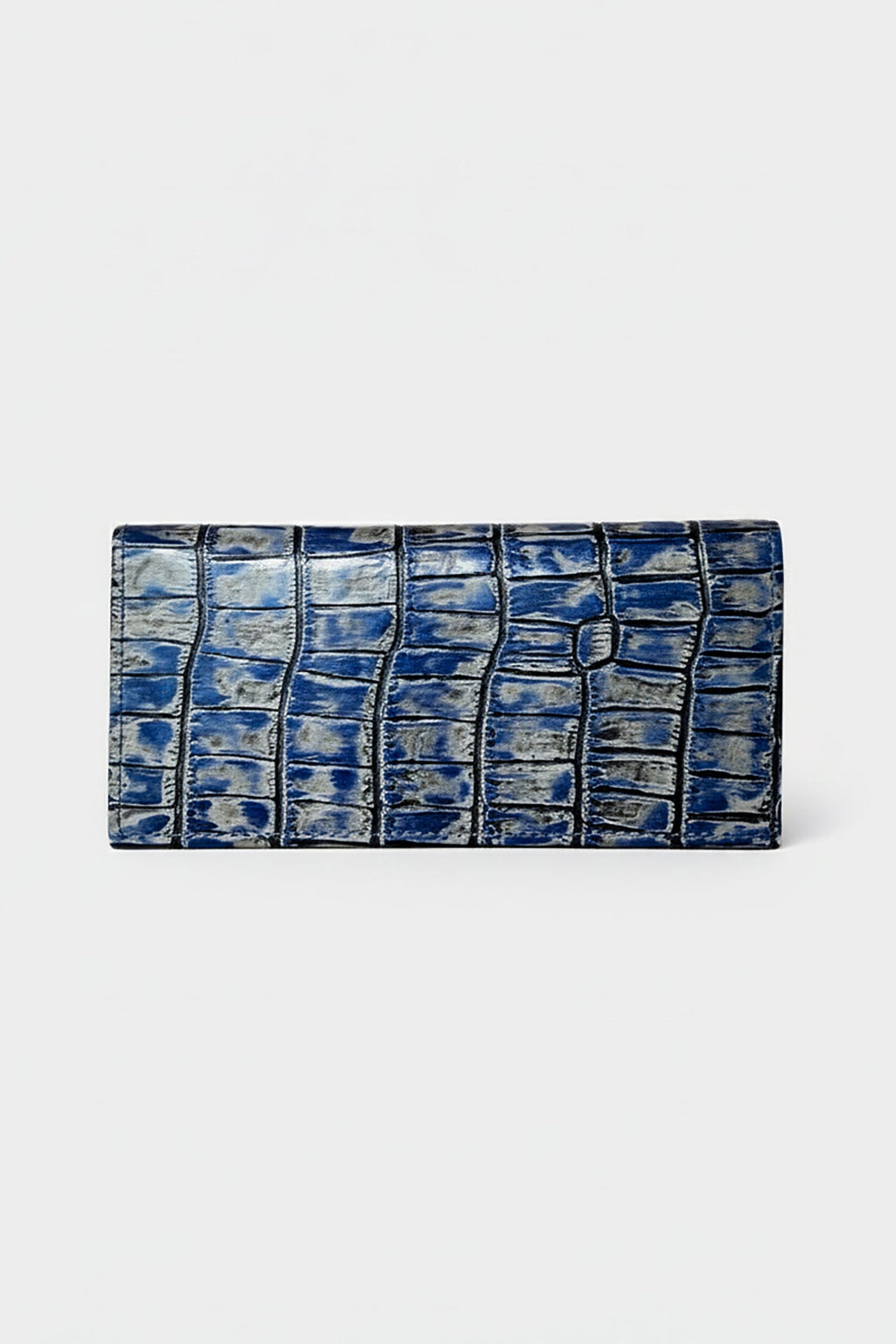 Croc Textured Leather Long Wallet (LW-03)