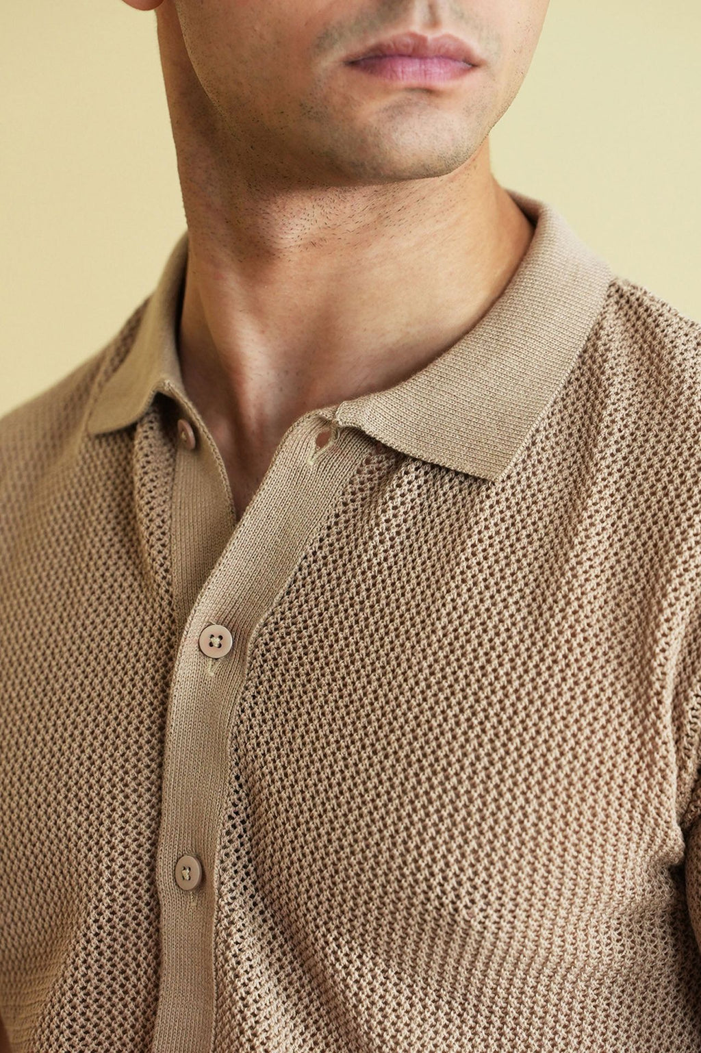 Crochet Knitted Button Down Shirt (KBD-07)