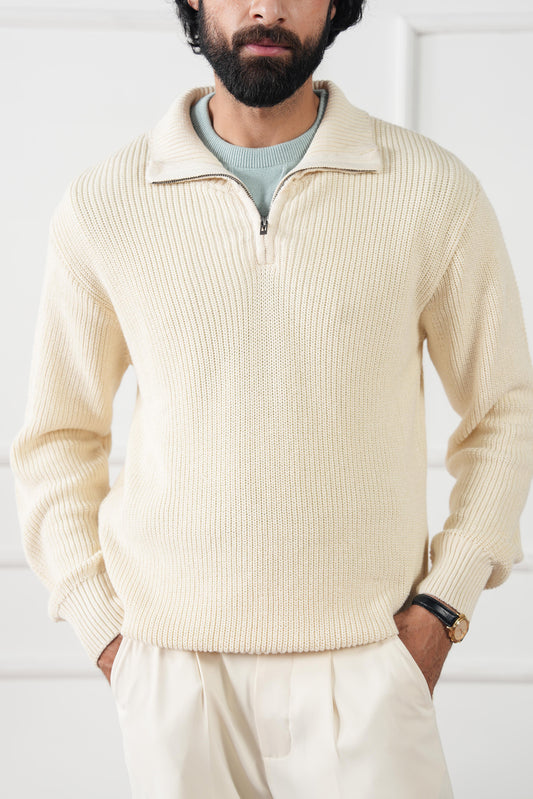 Quarter Zip Knit Sweater (MKZ-02)