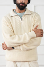Quarter Zip Knit Sweater (MKZ-02)