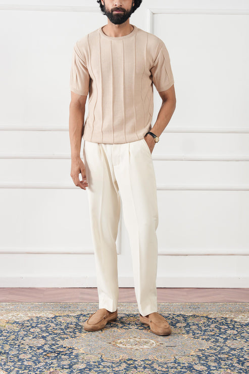 Beige T Shirt for Men