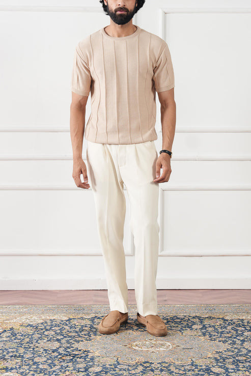 Beige T Shirt for Men