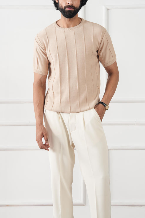 Beige T Shirt for Men
