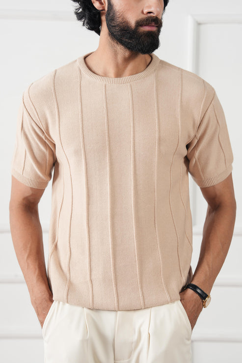 Beige T Shirt for Men