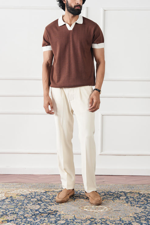 Coffee brown Polo Shirt for Men
