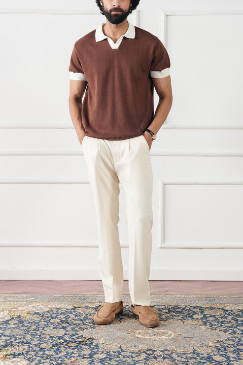 Coffee brown Polo Shirt for Men