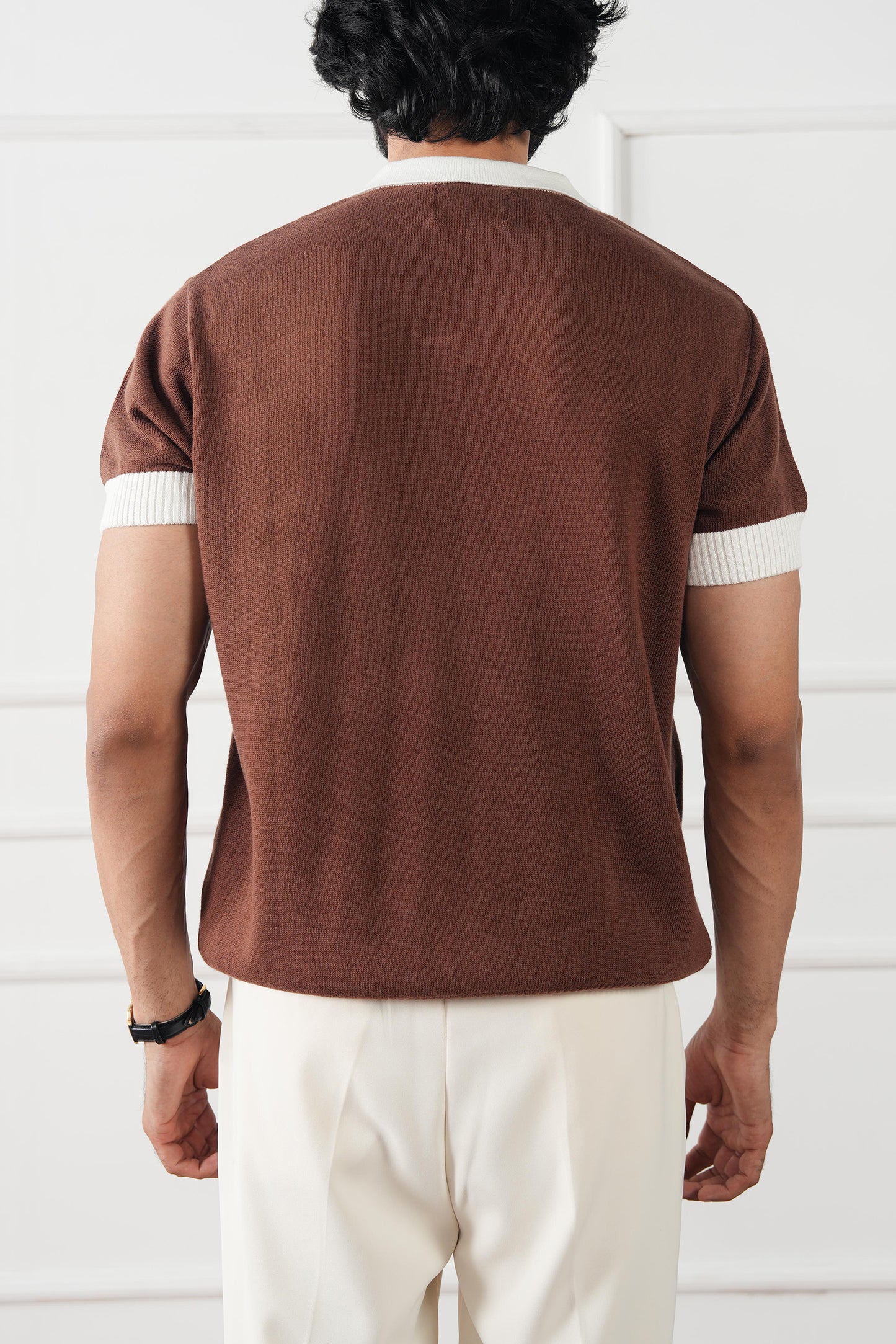 Fine Knit Polo Sweater (MKP-17)