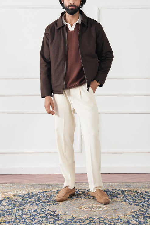 Chocolate brown Jacket for Men